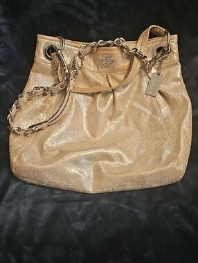Coach Silvery &Beige Large Bag VGUC